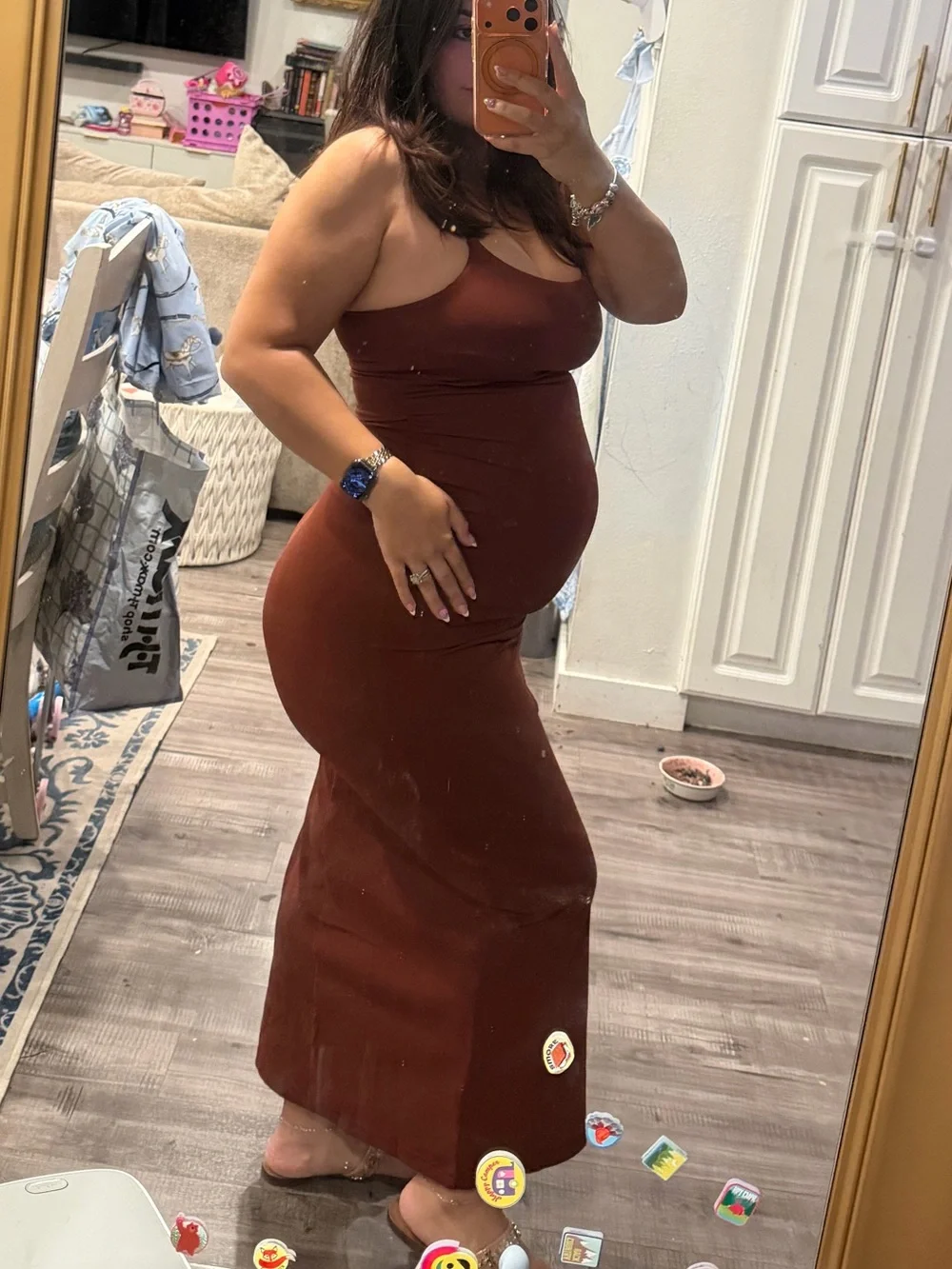 NWT ATHLETA transcend maxi dress in cinnamon rust XXS